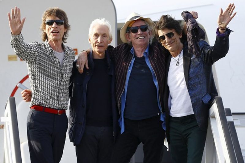 Rolling Stones aterrissam em Havana para show histórico