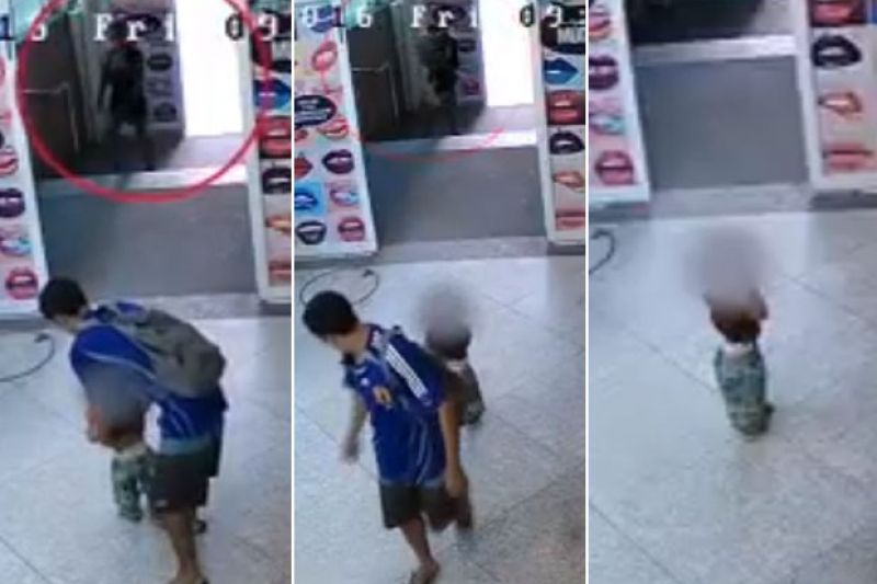 Casal é flagrado abandonando filho de dois anos em Shopping