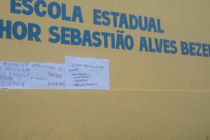 Enem é adiado na Escola Monsenhor, que está ocupada em Água Branca contra a PEC-241