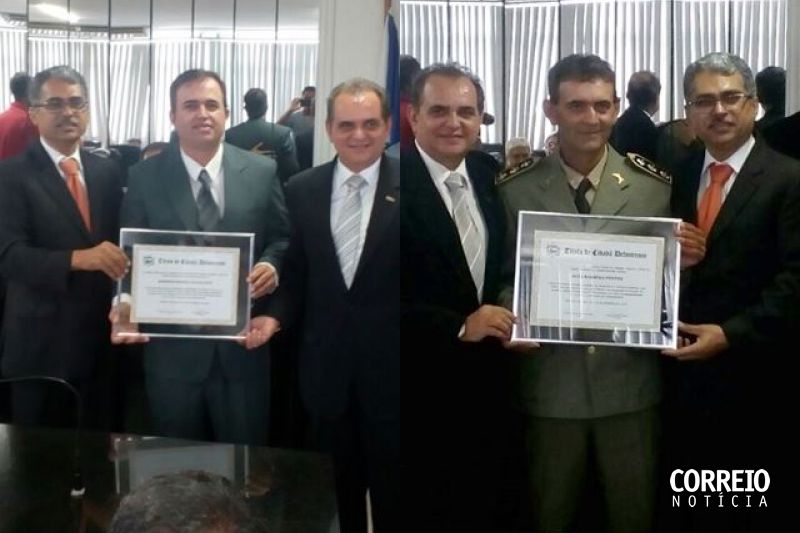 Delegado regional e tenente-coronel são homenageados com Título de Cidadão Delmirense