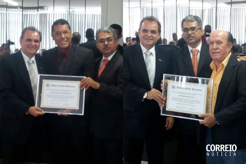 Pastor Sandro e cantor Reginaldo Silva recebem Título de Cidadão Delmirense