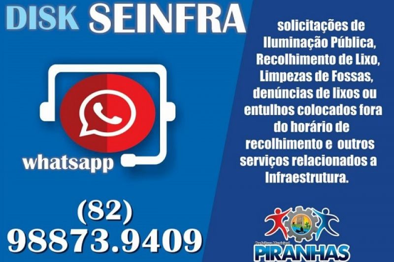 População de Piranhas aprova implantação do Disk Seinfra
