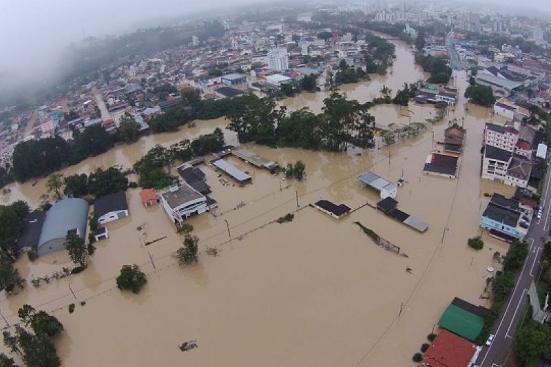Rio do Sul (SC), onde estão muitos alagoanos do Sertão, tem 739 pessoas em 21 abrigos