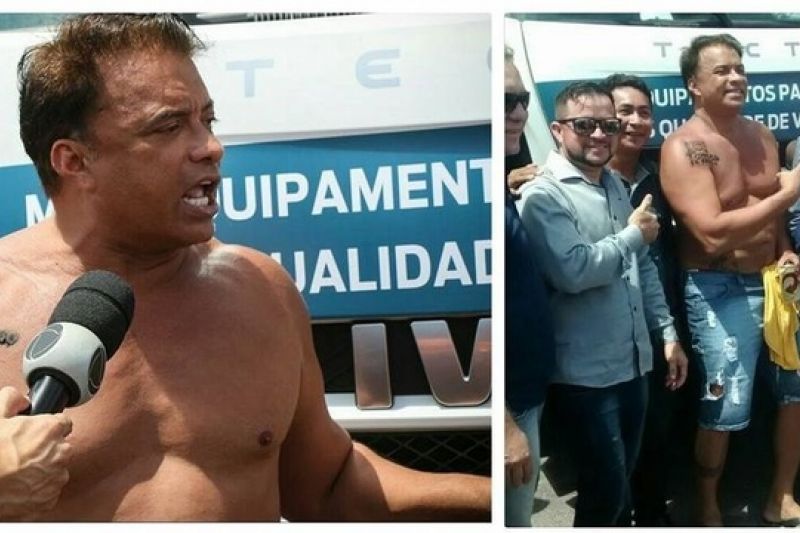 Deputado Wladimir Costa tatua nome de Temer no ombro