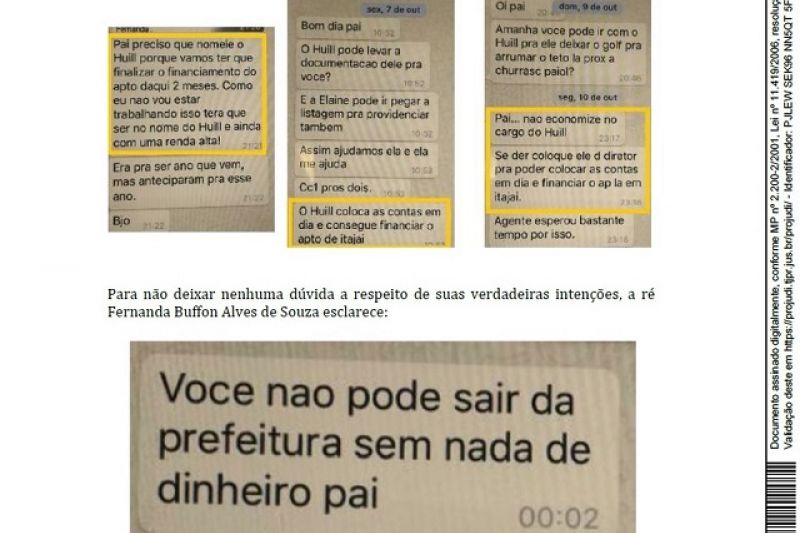 Filha de ex-prefeito pediu nomeação de namorado para financiar apartamento