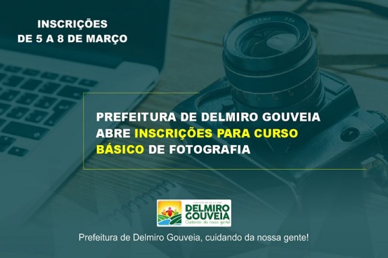 Prefeitura de Delmiro Gouveia abre inscrições para curso básico de fotografia