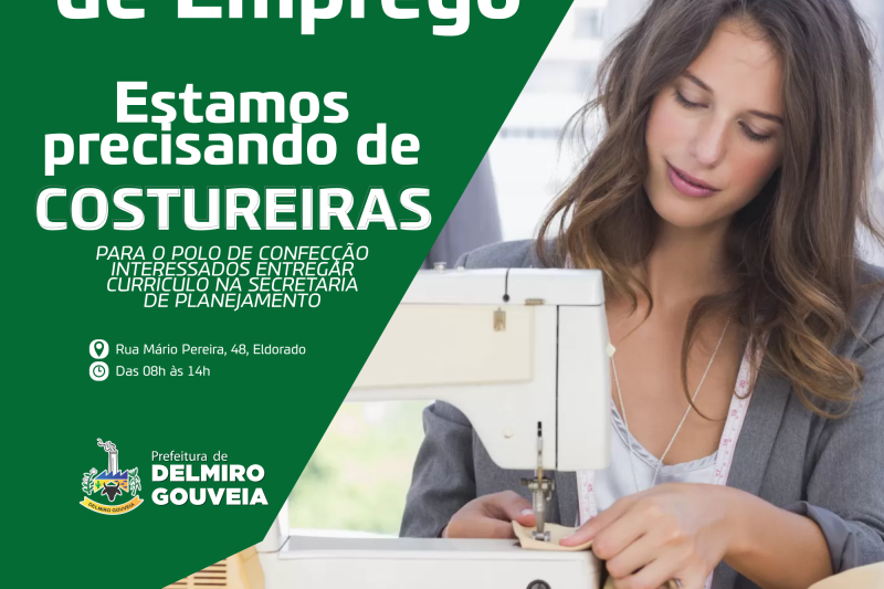 Prefeitura de Delmiro está recebendo currículos de interessadas em atuar como costureira