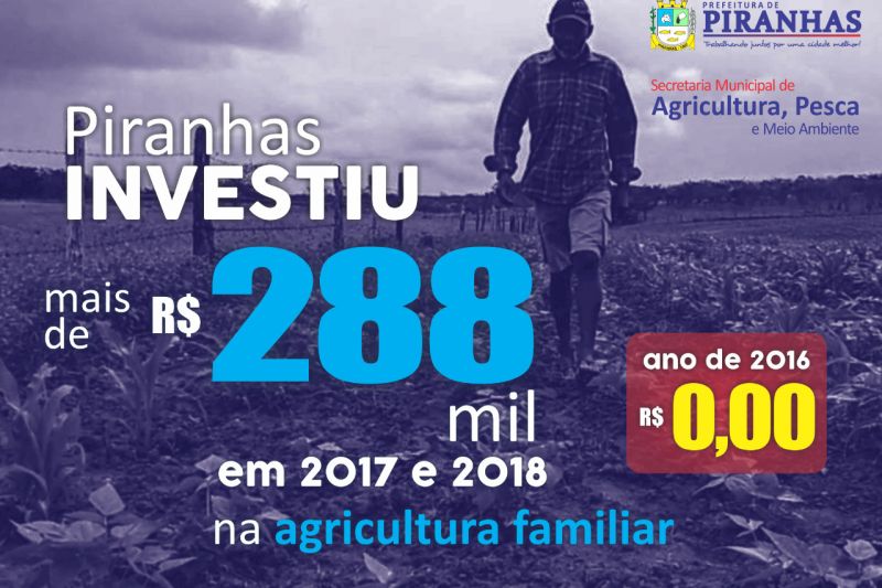 Piranhas investiu mais de R$ 160 mil na compra de produtos da agricultura familiar