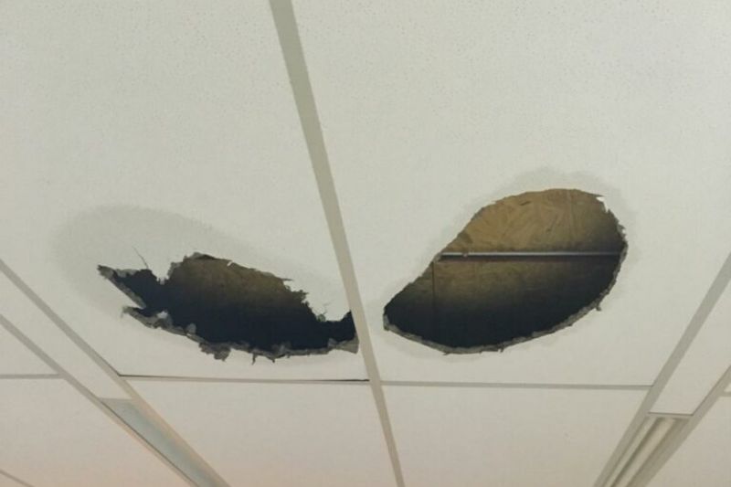 Com desabamento de parte do teto, CISP de São José da Tapera vira cachoeira, diz Sindpol