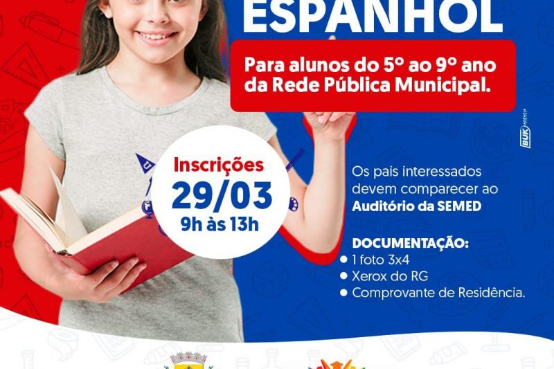 Prefeitura de Água Branca oferta curso de espanhol para alunos da rede municipal de ensino