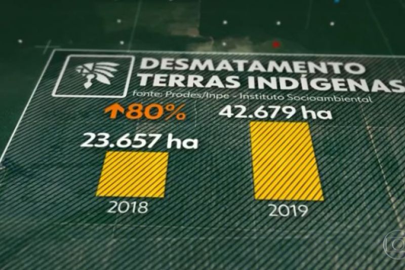 Desmatamento em terras indígenas da Amazônia aumenta 80% em 2019, diz estudo
