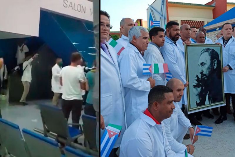 Médicos cubanos são aplaudidos ao desembarcarem na Itália para combater o coronavírus