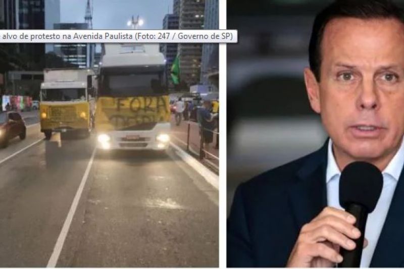 Doria reage a carreata contra quarentena na Av. Paulista: “são aliados da doença”