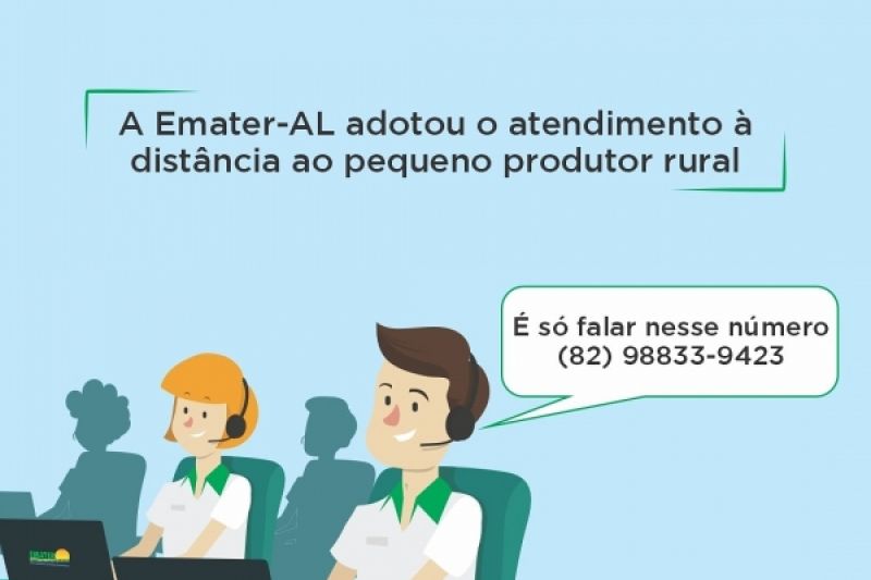 Emater disponibiliza atendimento à distância ao produtor rural pelo número (82) 98833-9423