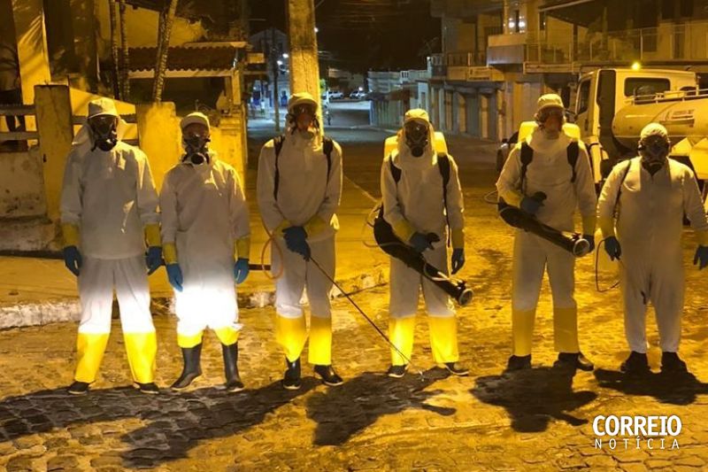 Prefeitura de Água Branca inicia desinfecção em locais públicos no combate ao coronavírus