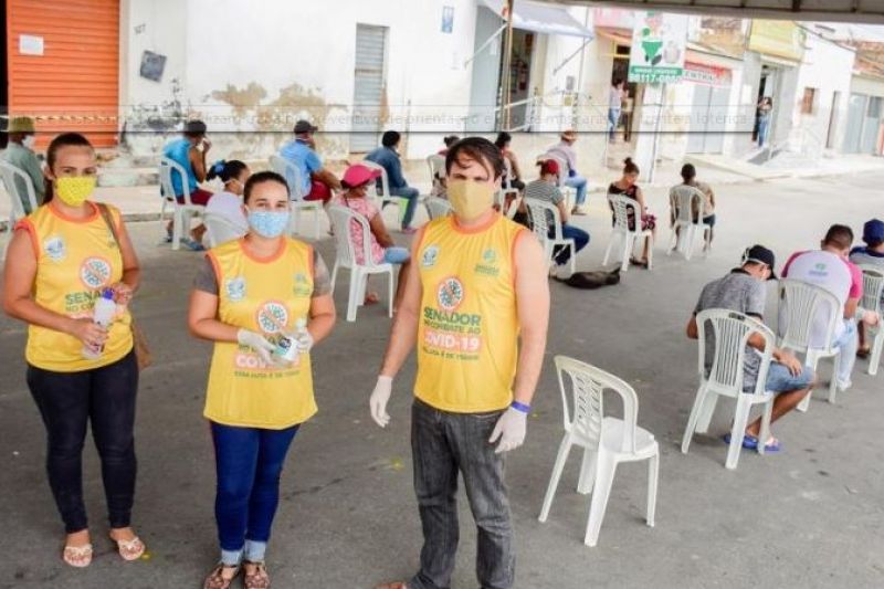 Senador: Secretarias realizam trabalho preventivo de orientação e uso de máscaras