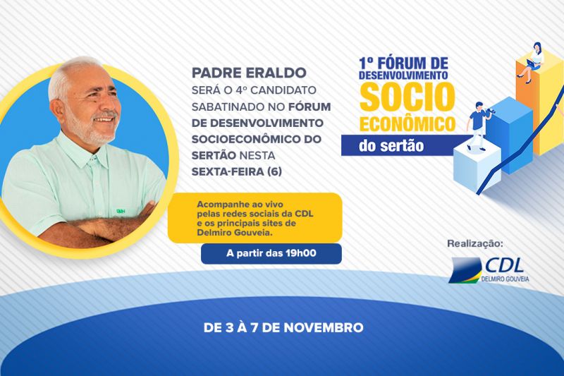 Delmiro Gouveia: confira sabatina com o candidato a prefeito Padre Eraldo