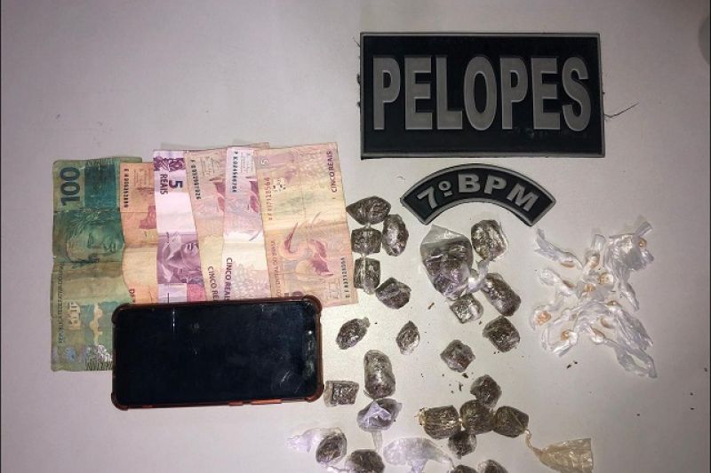 Denúncia anônima leva Pelopes a prender suspeito de tráfico de drogas em Ouro Branco