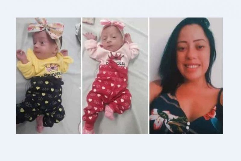 Jovem dá à luz gêmeas, contrai Covid e morre sem conhecer as filhas