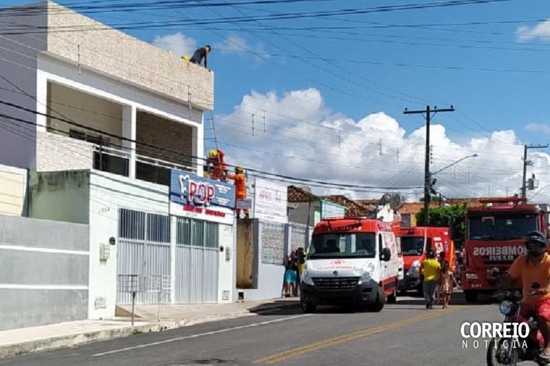 Pintor sofre descarga elétrica em telhado de residência em Santana do Ipanema