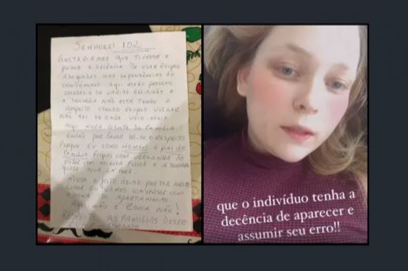 Mulher chega do trabalho e encontra carta embaixo da porta exigindo roupas 'decentes'