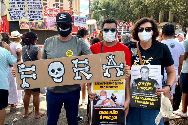 Cidades do Brasil registram protestos contra Bolsonaro