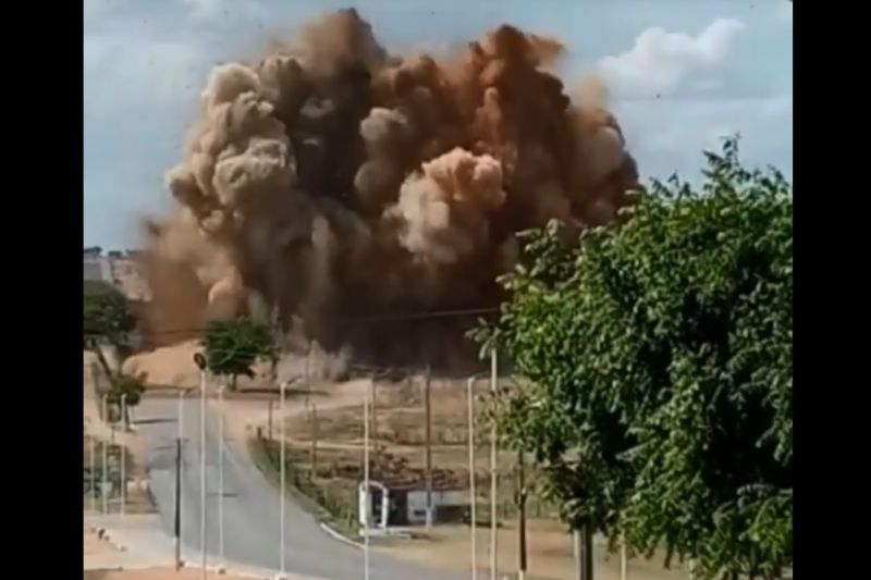 Vídeo mostra detonação de rochas em obra de duplicação da AL-220 em Jacaré dos Homens