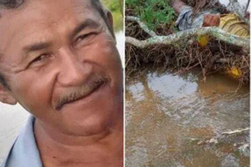 Idoso é arrastado por correnteza e morre após forte chuva em Major Izidoro