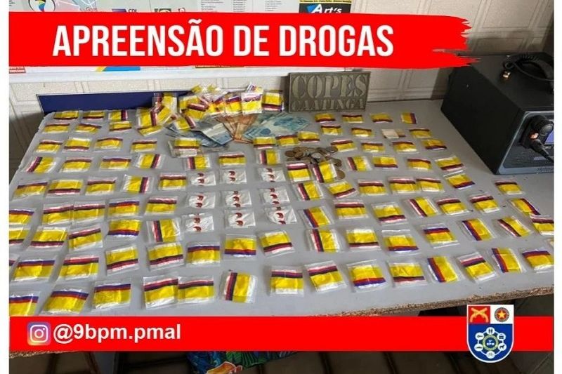 Ação policial resulta na prisão de três pessoas encontradas com cocaína em Delmiro Gouveia