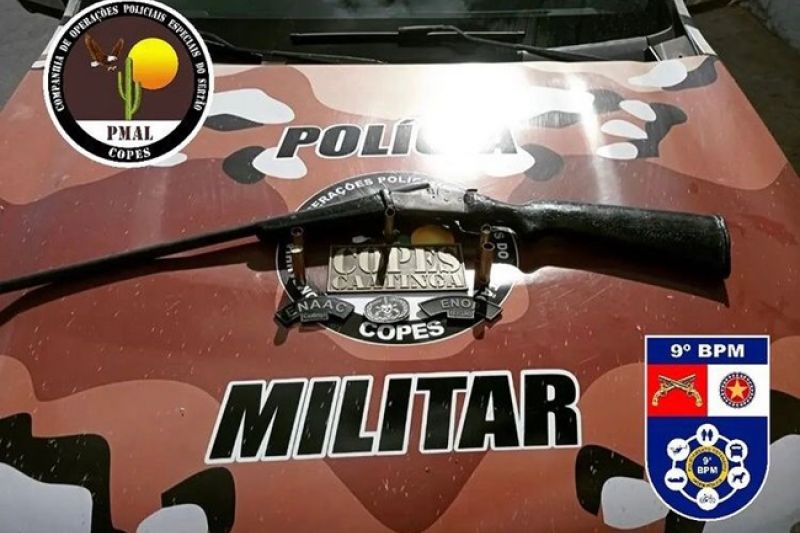 Operação integrada da Segurança Pública em cidades do Alto Sertão apreende arma de fogo