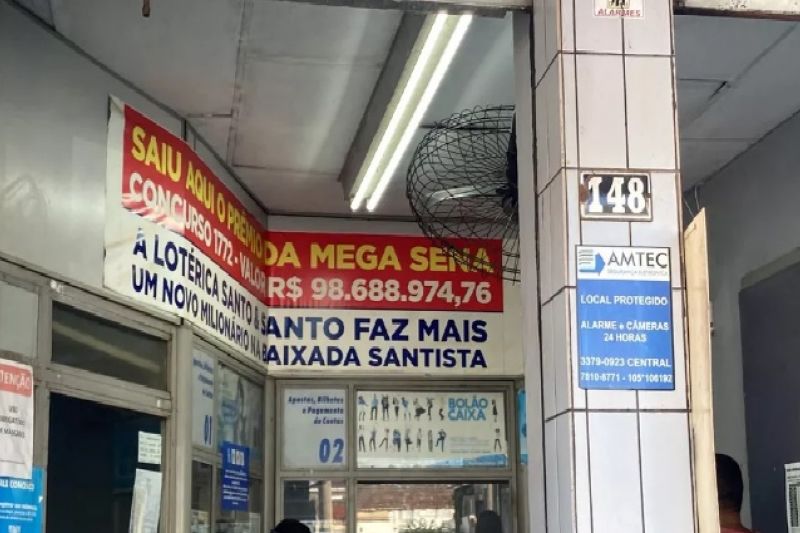 Vencedores da Mega de R$ 122 milhões não aparecem no trabalho em Santos