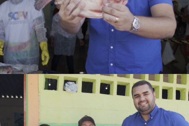 Tiago Freitas realiza a maior entrega de cestas básicas e peixes de Piranhas