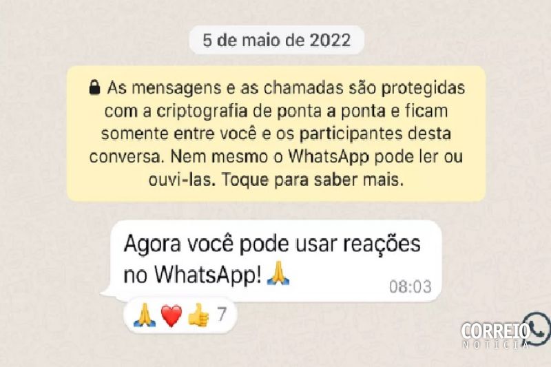 WhatsApp começa a liberar reações com emojis para usuários