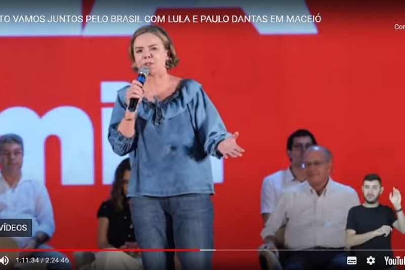 “Temos que vencer o fascismo, a barbárie e o retrocesso”, diz Gleisi Hoffmann em Maceió