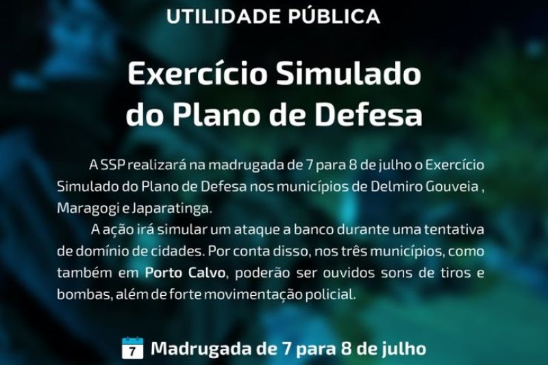 SSP monta planejamento de exercício simulado do Plano de Defesa em Delmiro Gouveia