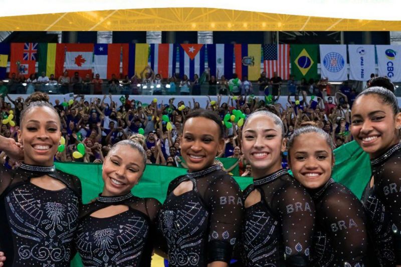 Seleção feminina é campeã por equipes no Pan de ginástica artística