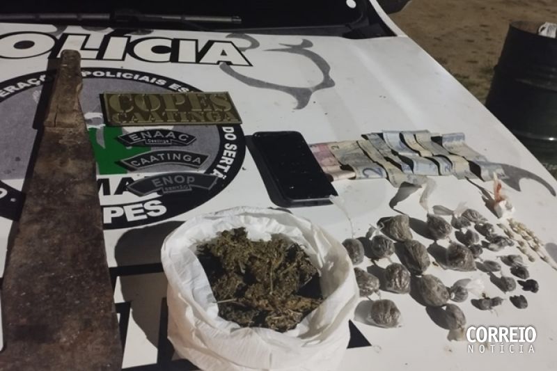 Copes-Caatinga prende dois homens suspeitos de tráfico de drogas em Piranhas