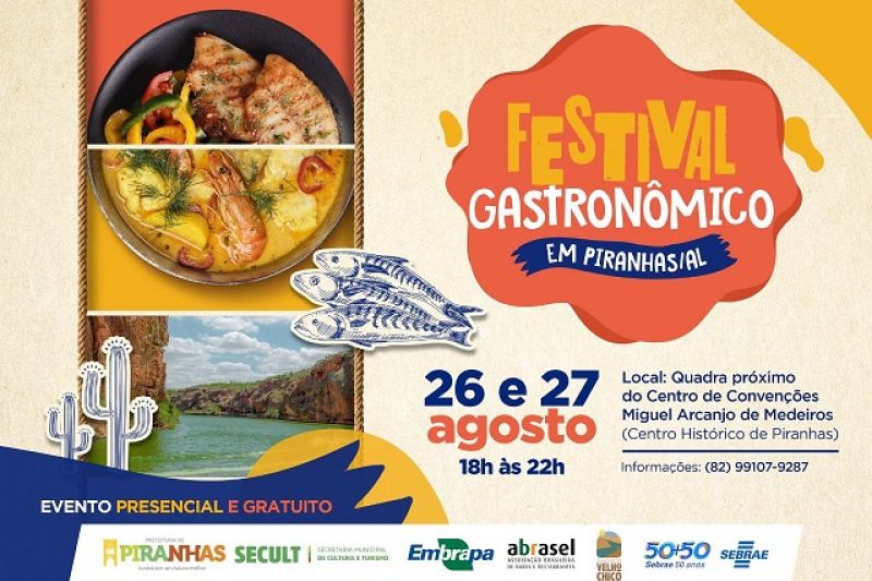 1° Festival Gastronômico de Piranhas é a mais nova atração no calendário de eventos em AL