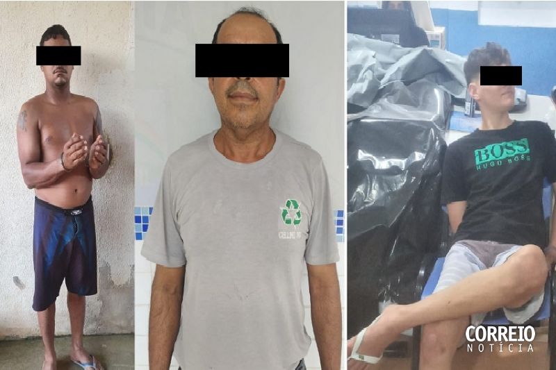 Ação policial resulta na prisão de 3 foragidos da Justiça acusados de homicídios e roubo