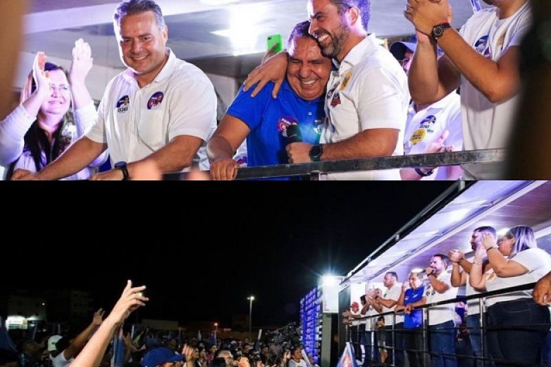 Inácio Loiola e Tiago Freitas realizam carreata em Piranhas com Paulo Dantas e Renan Filho