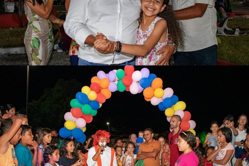 Prefeitura de Olho D'água do Casado comemora Dia das Crianças com festa em praça pública