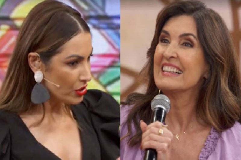 Fátima Bernardes retorna ao ‘Encontro’ e tira sarro de Patricia Poeta