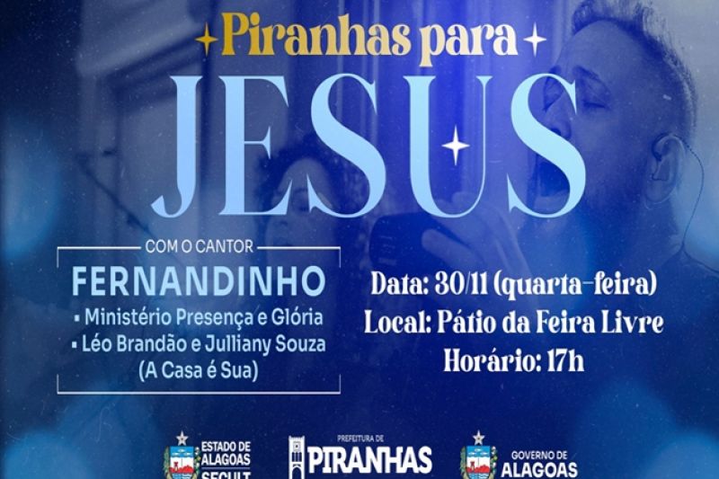 Em Piranhas, Show de Fernandinho marcará o Dia do Evangélico