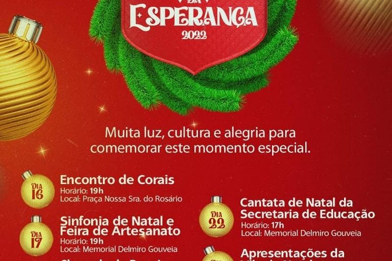 Prefeita Ziane Costa abre oficialmente o Natal da Esperança 2022 nesta sexta-feira (16)
