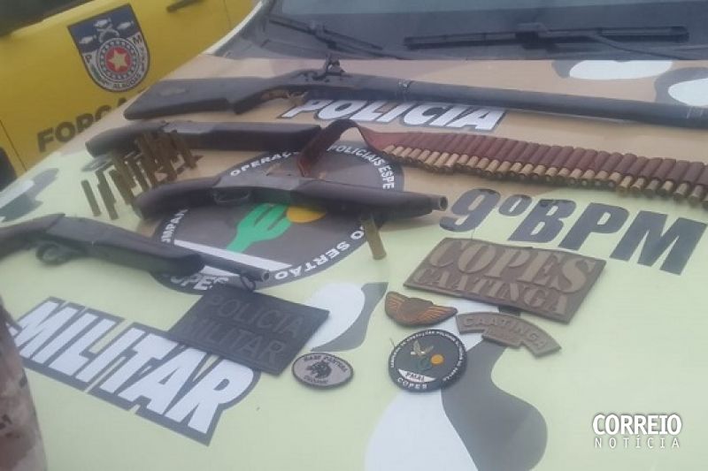 Armas de fogo são apreendidas durante operação policial em Mata Grande