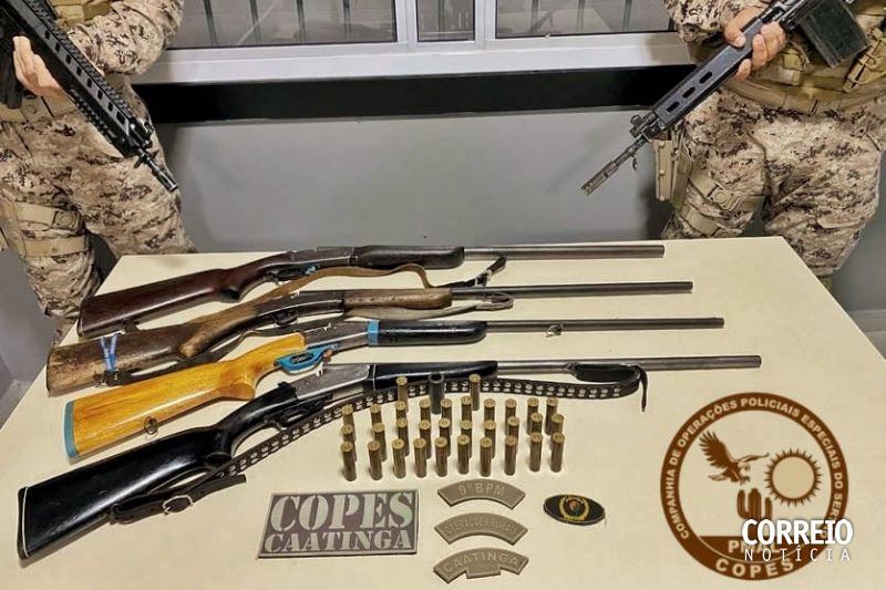Operação resulta em prisões e apreensão de armas e munições em Inhapi, Piranhas e Delmiro