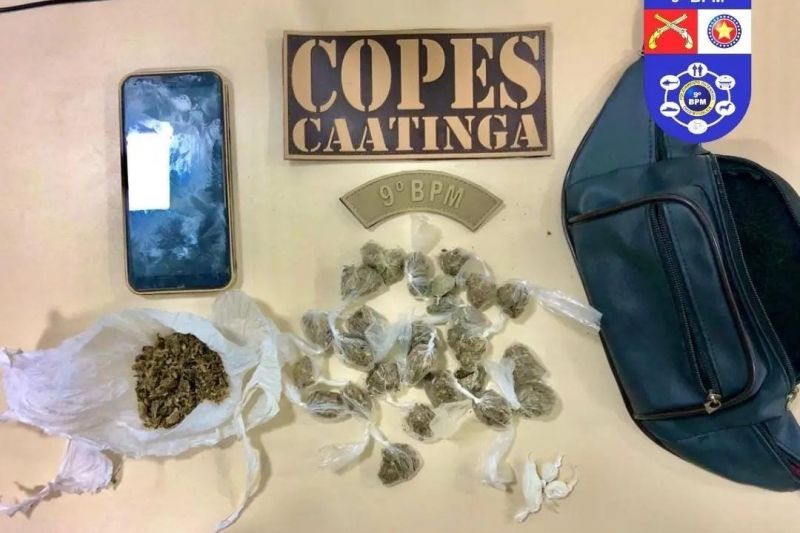 Homem é preso com várias drogas no Distrito Barragem Leste em Delmiro Gouveia