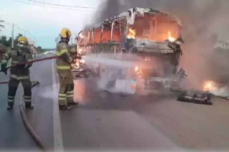 Incêndio com ônibus em MG que transportava alagoanos do Sertão será investigado pela ANTT