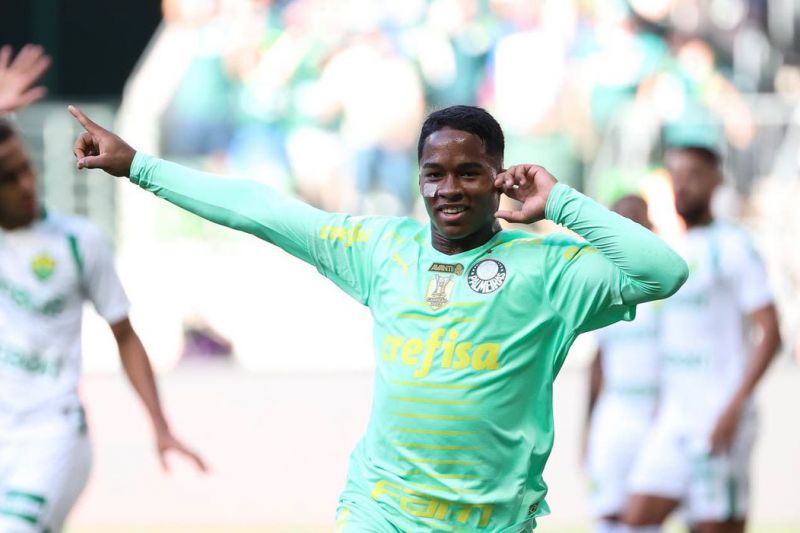 Joia do Palmeiras, Endrick faz o 1º gol do Campeonato Brasileiro 2023