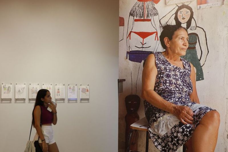 Artista alagoana expõe no Rio pinturas sobre novelas e cotidiano rural